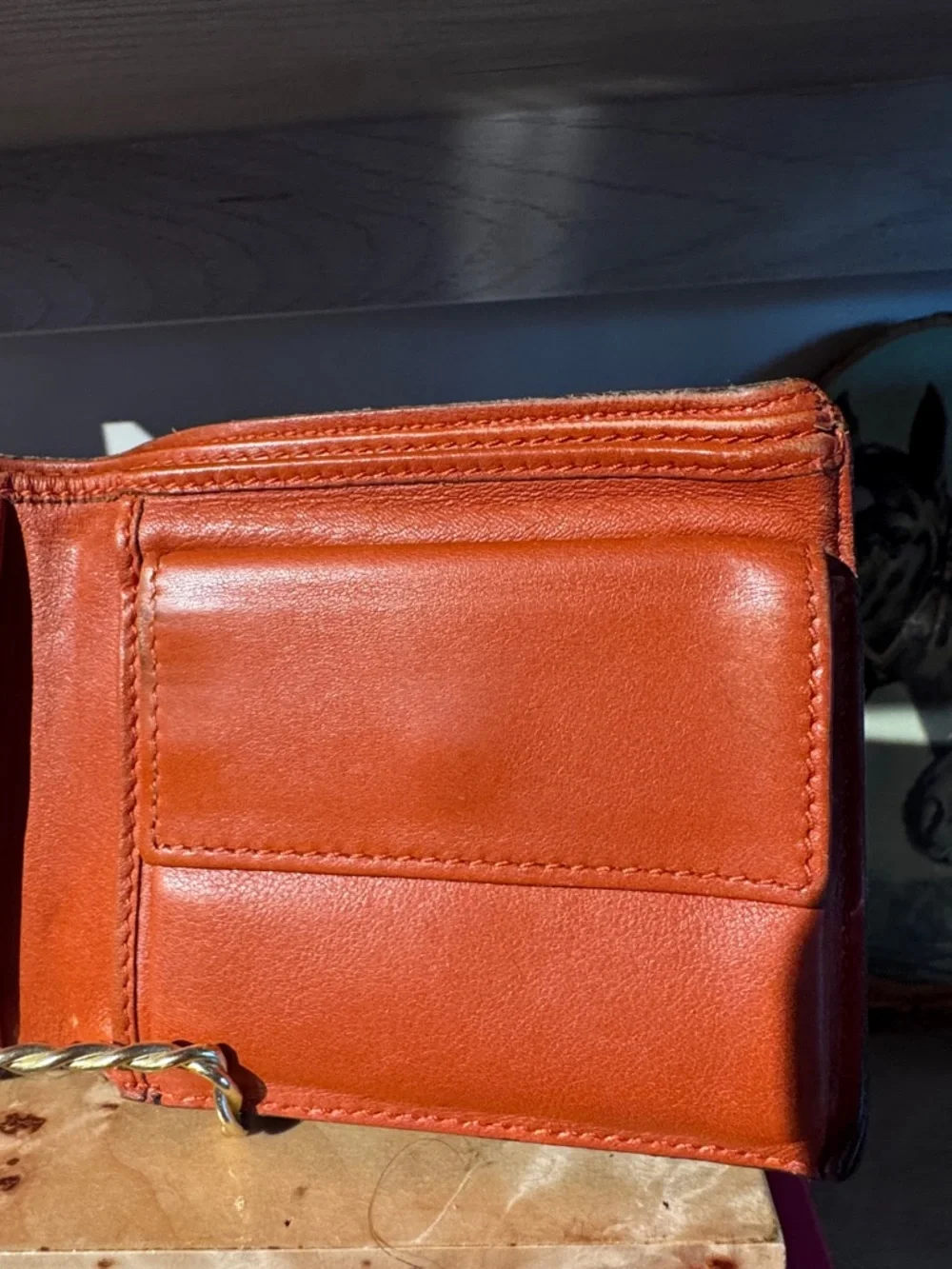 Vintage Gucci Brown Embossed Leather Bifold Wallet